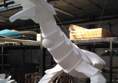 Création d'une sculpture de dragon pour la Paris Games Week